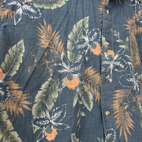 Vintage Cotton Works hawiian tropical luau button up floral resortwear 2XL - Picture 12 of 13